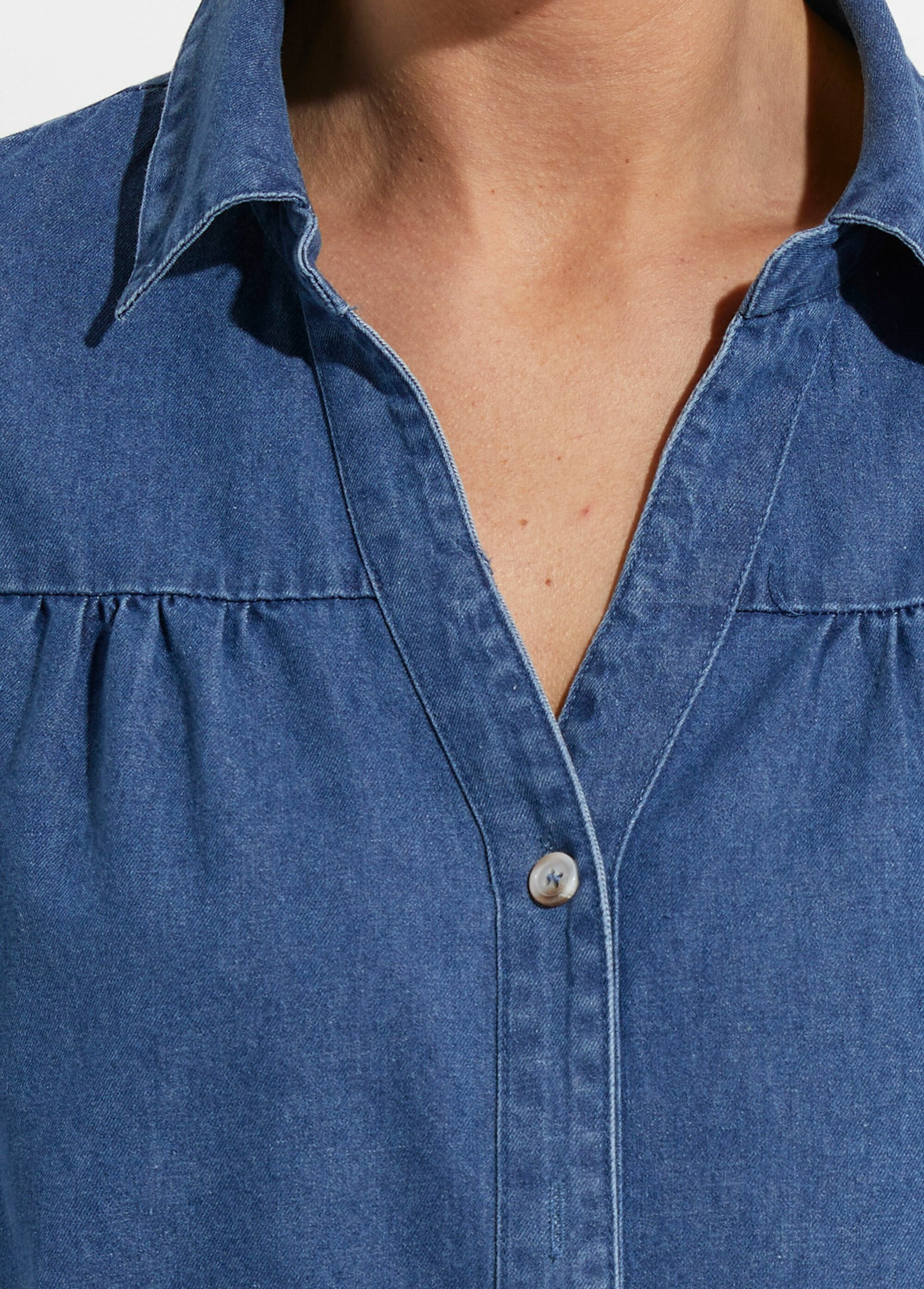 Chemise_en_jean_bohème_plissée_Bleu_stone_DE2_slim