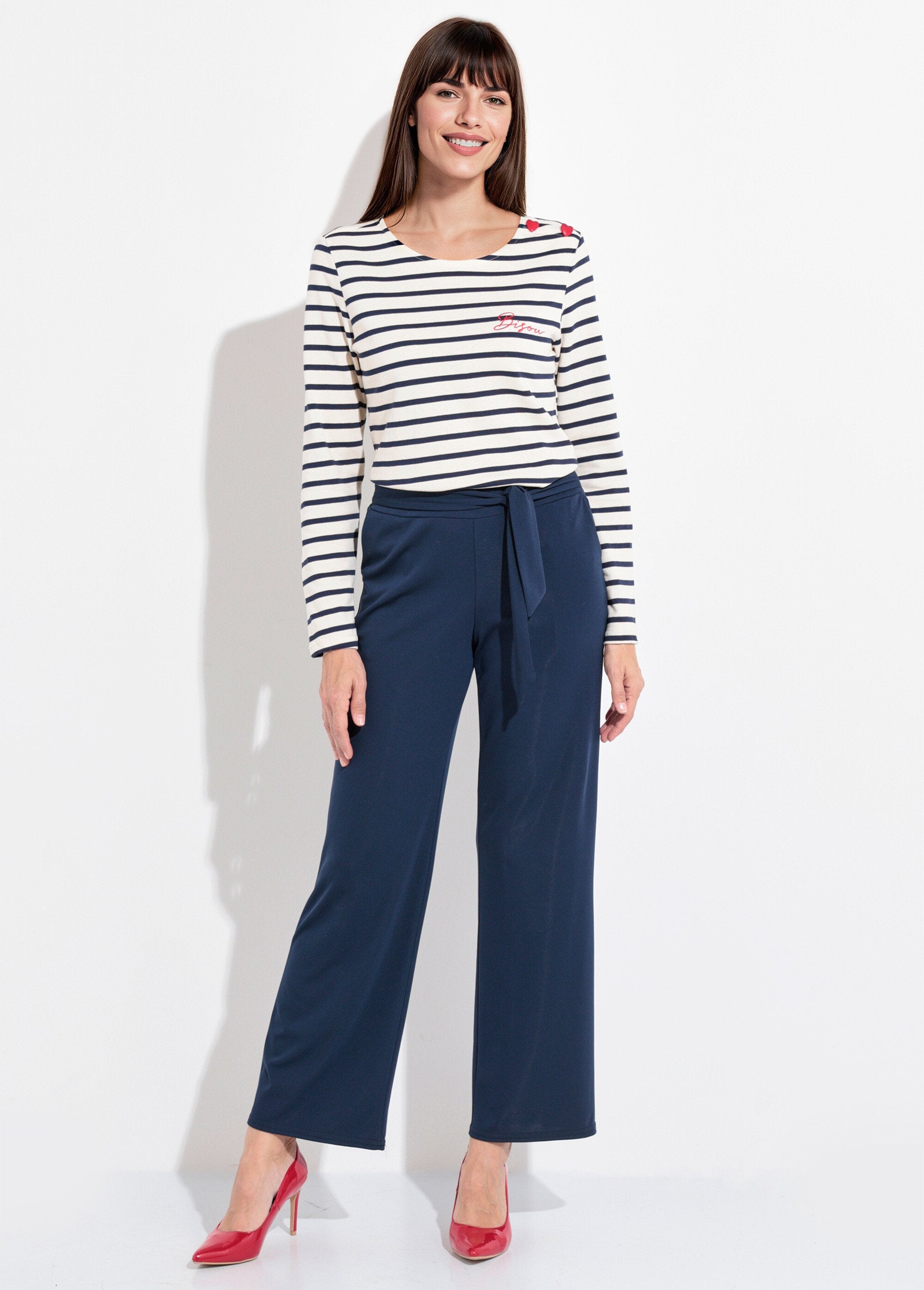 Pantalones_elásticos_fluidos_con_cinturón_Marina_SF1_slim