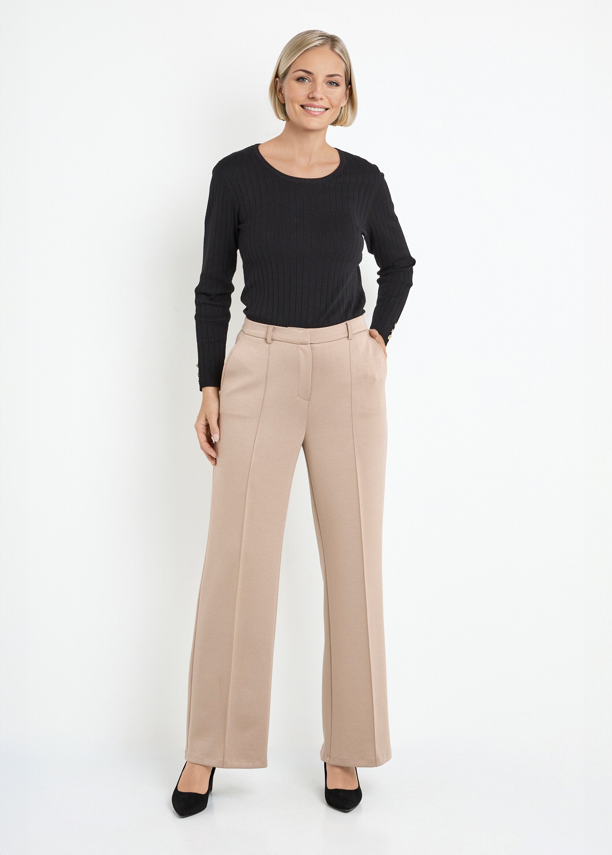 Pantalones_urbanos_estructurados_en_punto_liso_Milano_Beige_SF1_slim