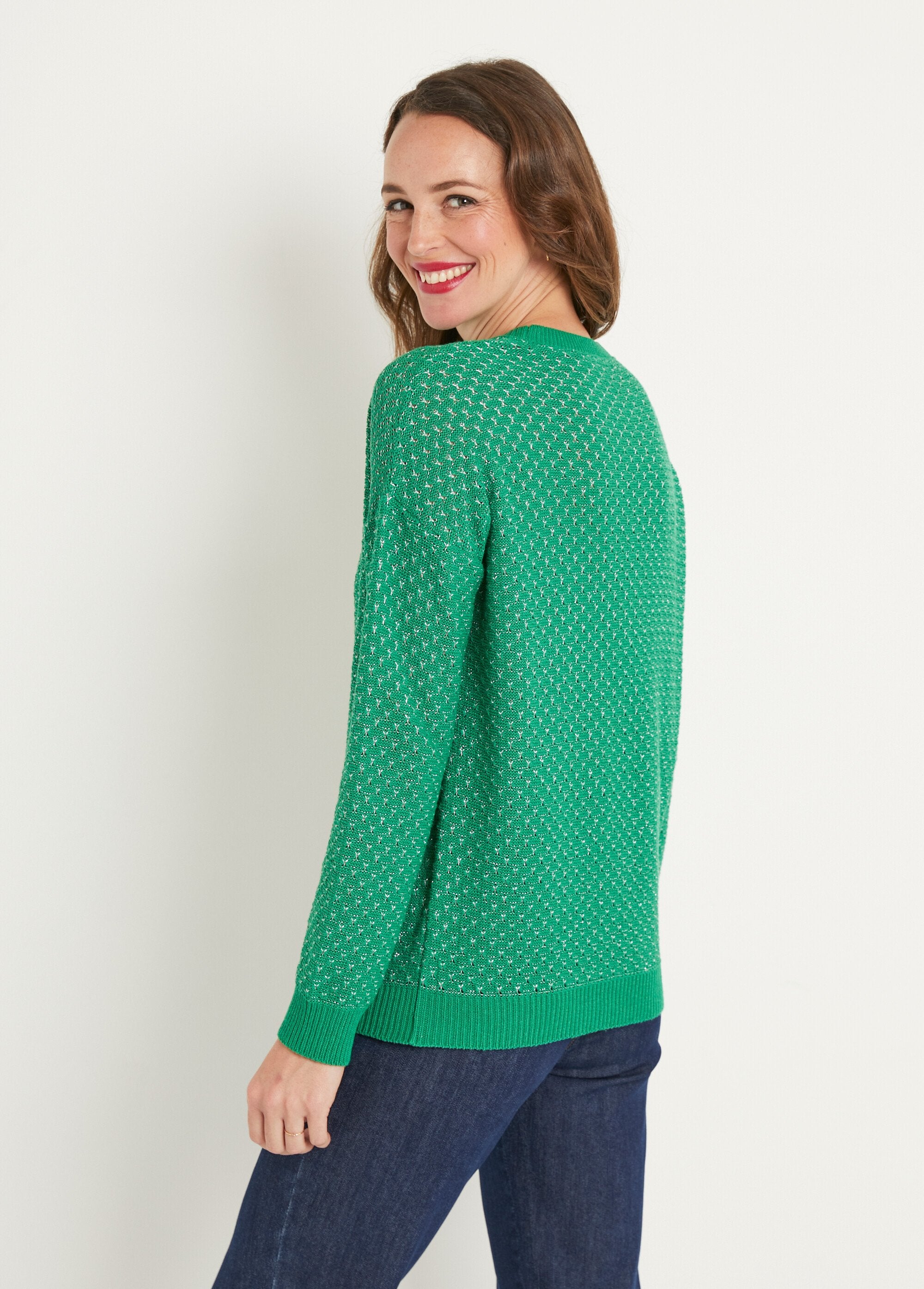 Suave_jersey_de_cuello_redondo_en_mezcla_de_algodón_Verde_DO1_slim