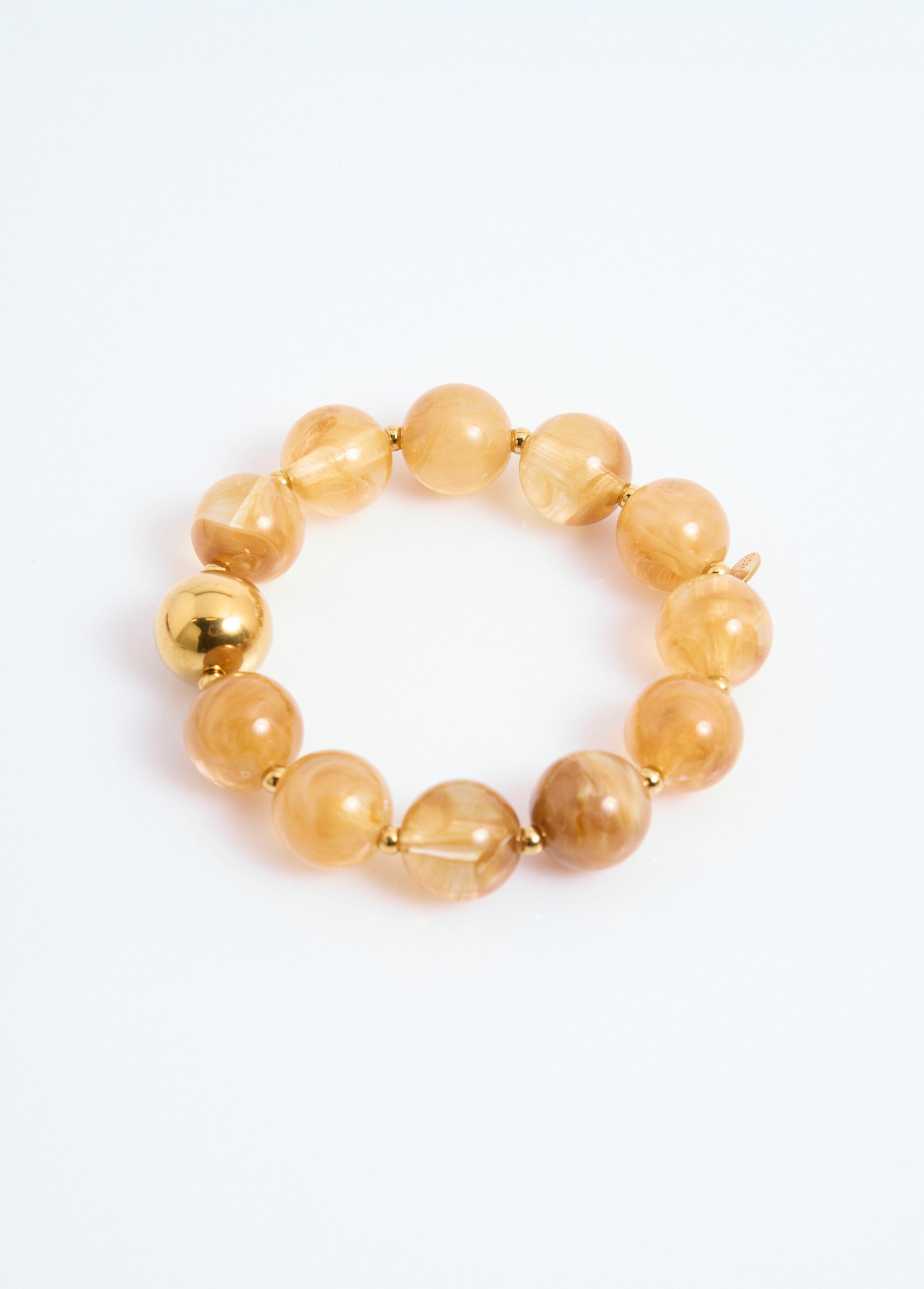 Bracelet_perles_rondes_résine_et_métal_Camel_FA1_slim