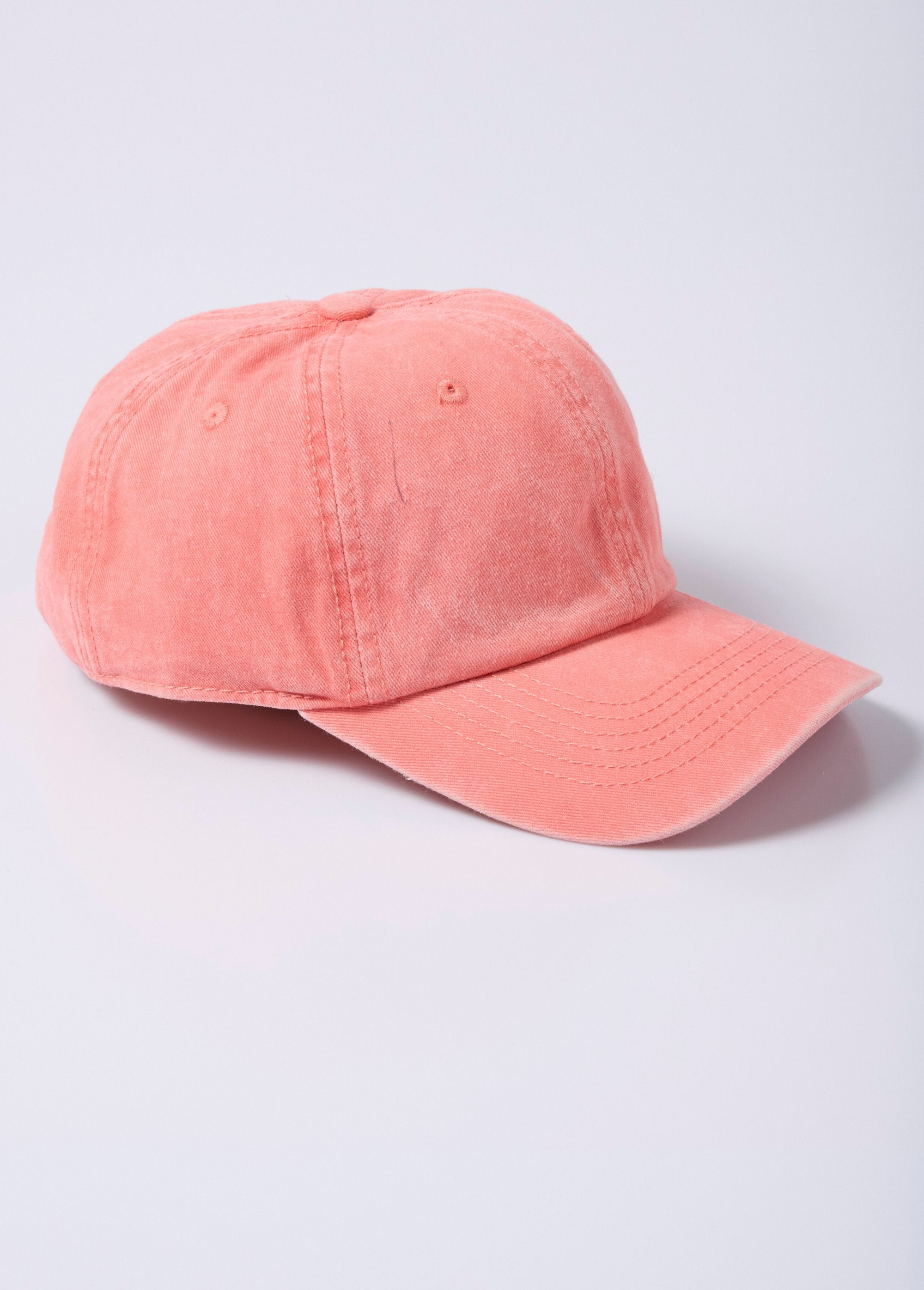 Gorra_de_lona_colorida_con_efecto_desgastado_Coral_FA1_slim
