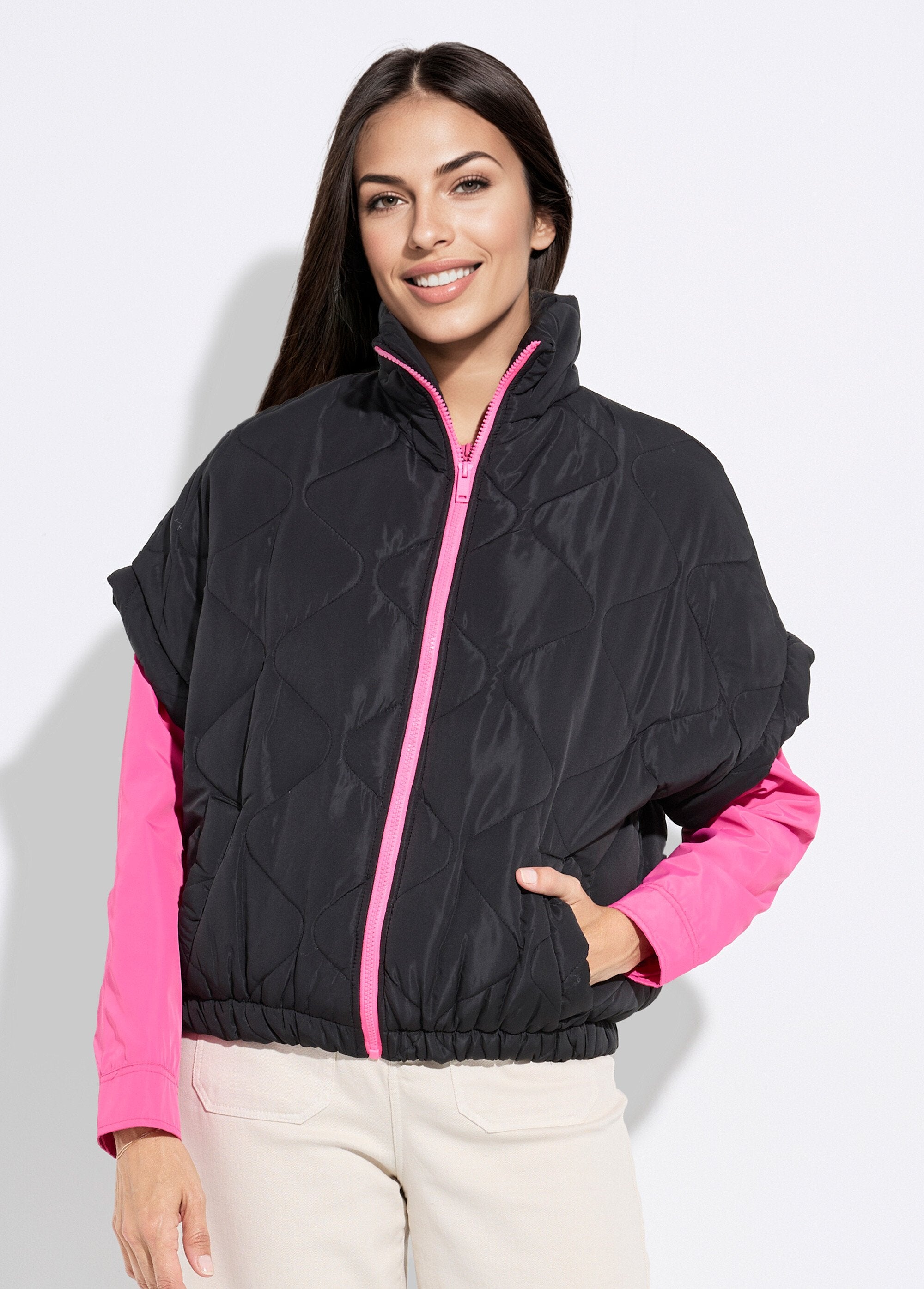 Chaqueta_de_plumas_mate_sin_mangas_con_cremallera_fluorescente_Negro_FA1_slim