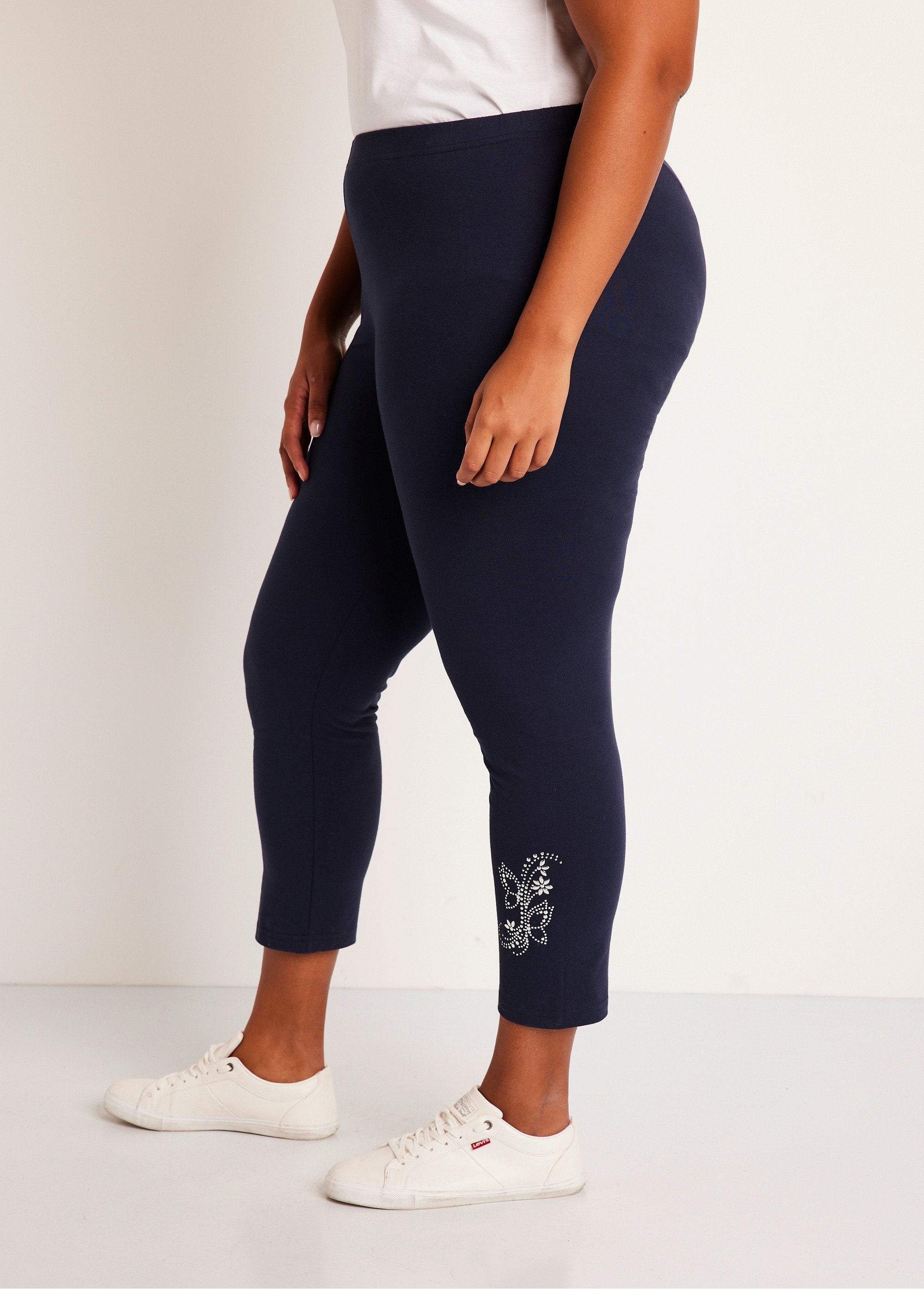 Legging_liso_corto_con_cinturilla_elástica_Marina_DR1_curvy