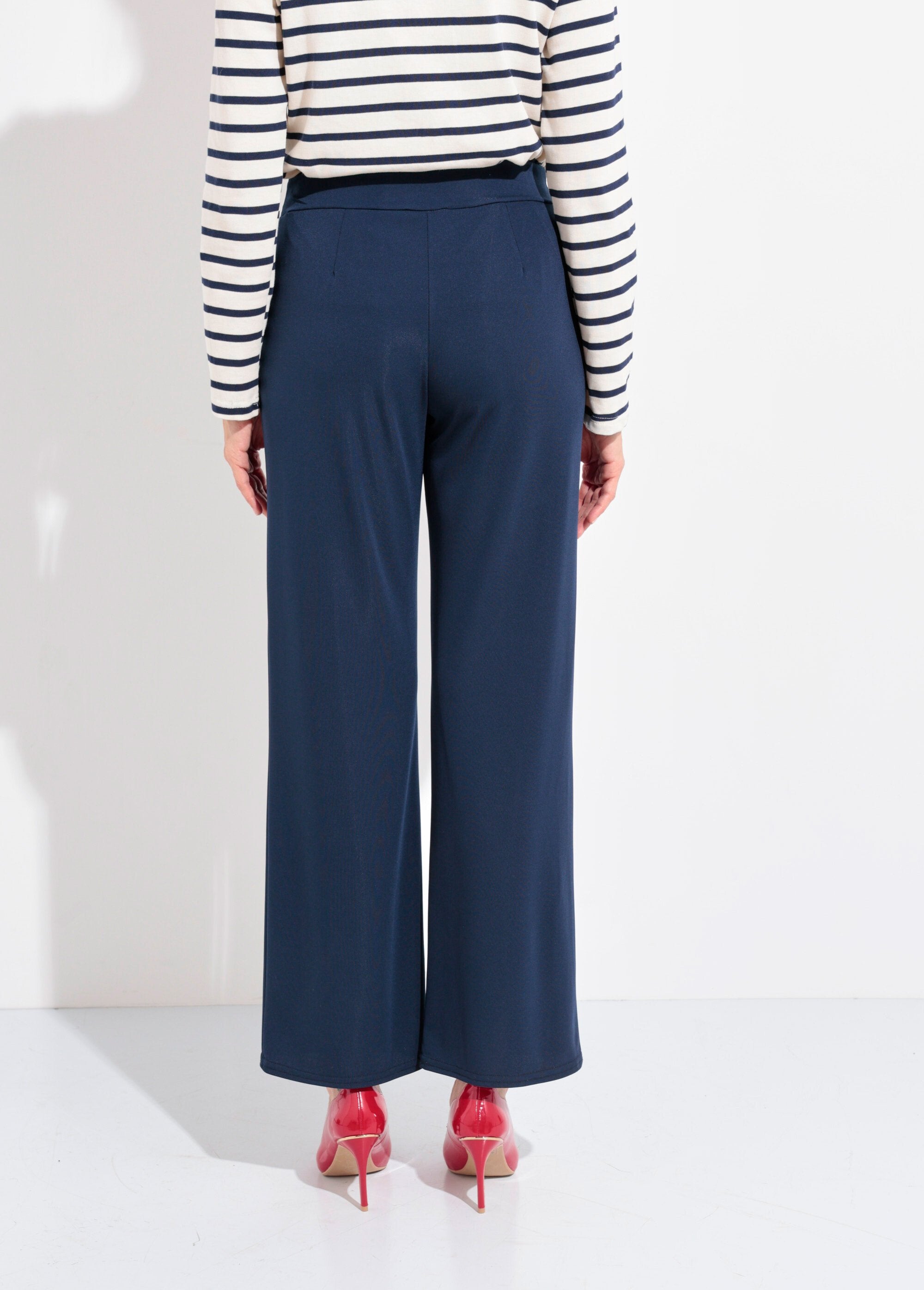 Pantalon_fluide_extensible_à_ceinturer_Marine_DO1_slim