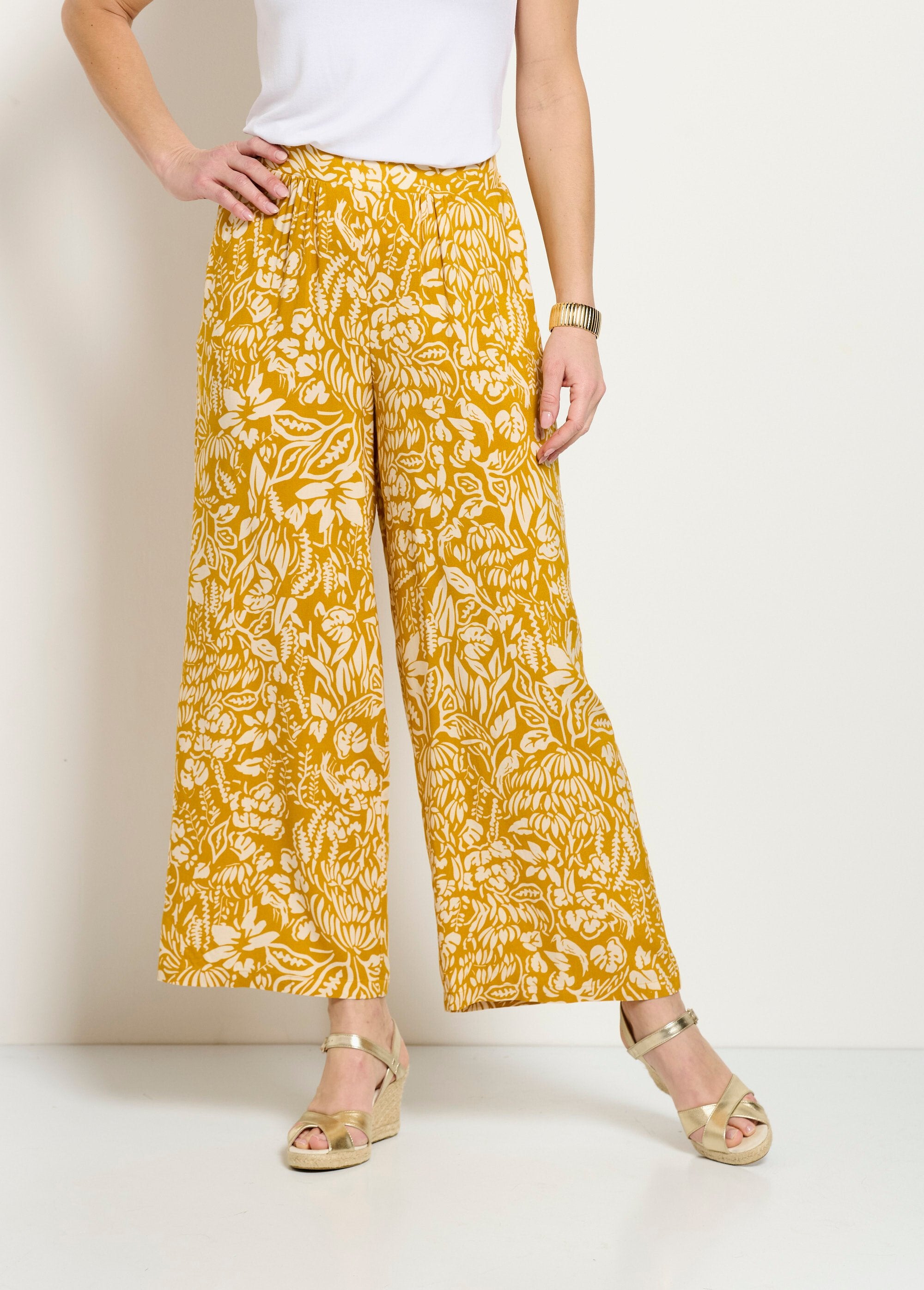 Pantalón_ancho_con_cintura_elástica_floral_o_liso_Amarillo_y_crudo_FA1_slim