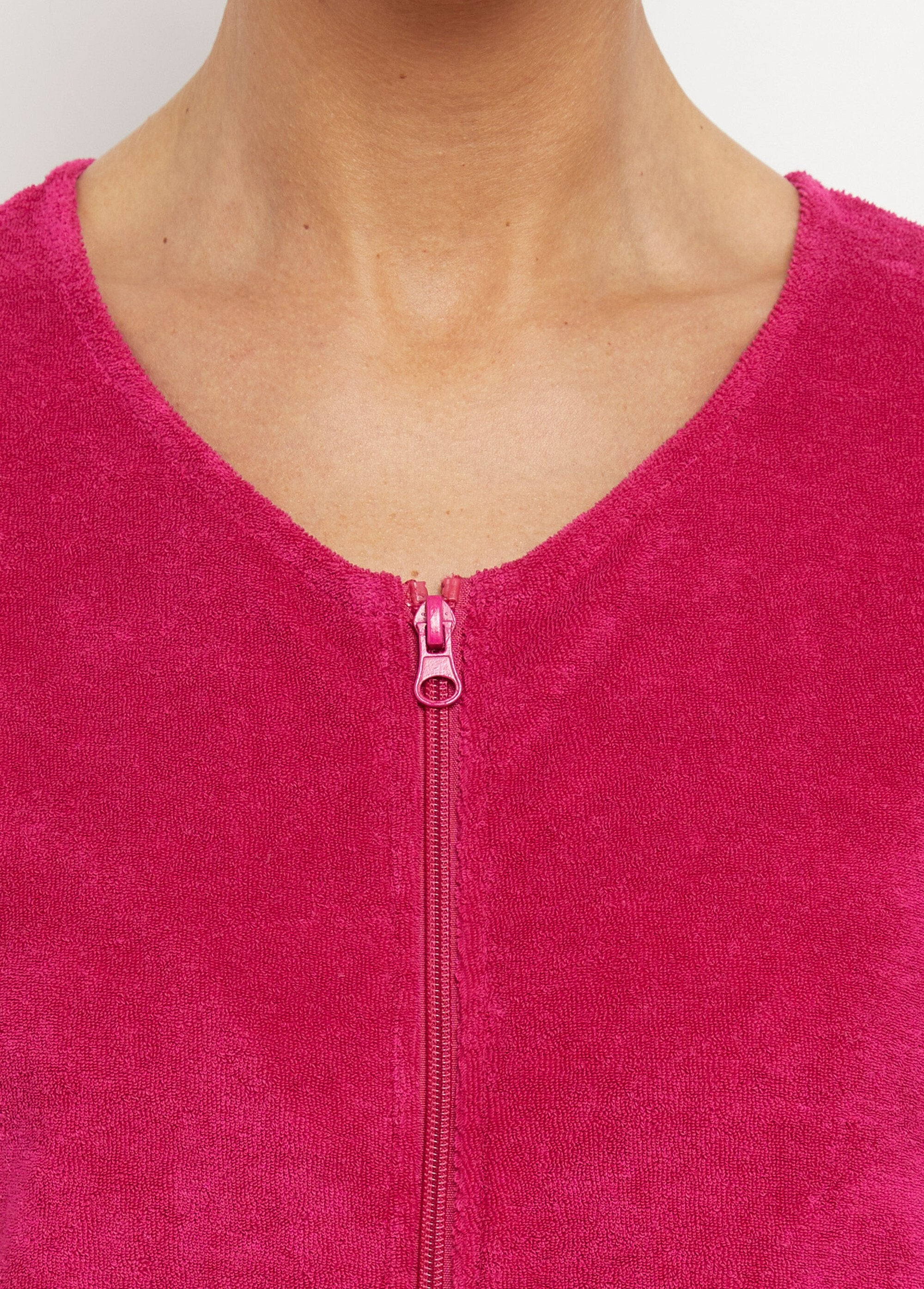 Albornoz_de_rizo_de_algodón_liso_con_cremallera_Rosa_DE1_curvy