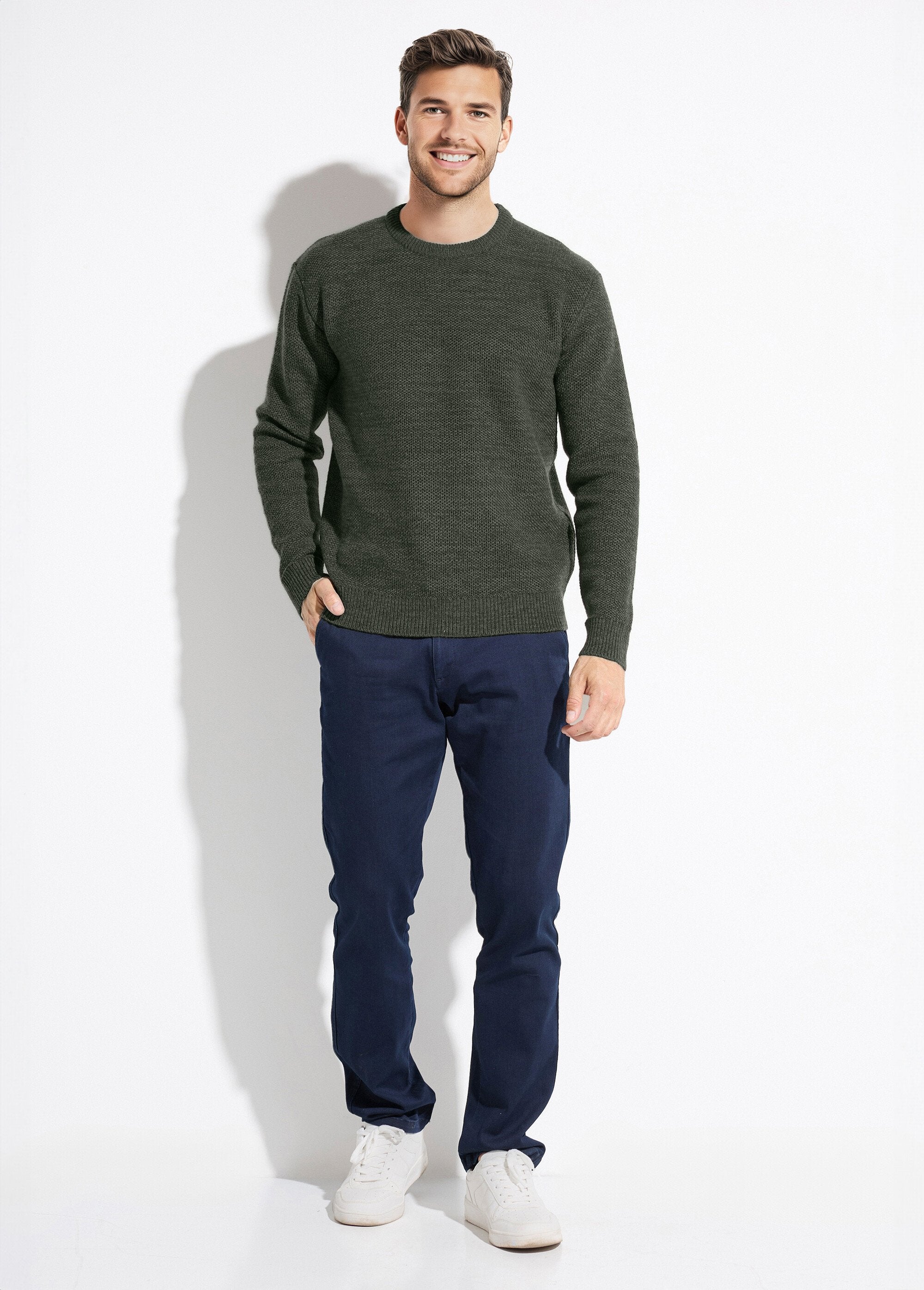Suéter_de_cuello_redondo_de_punto_jaspeado_de_lana_de_manga_larga_Verde_SF1_slim