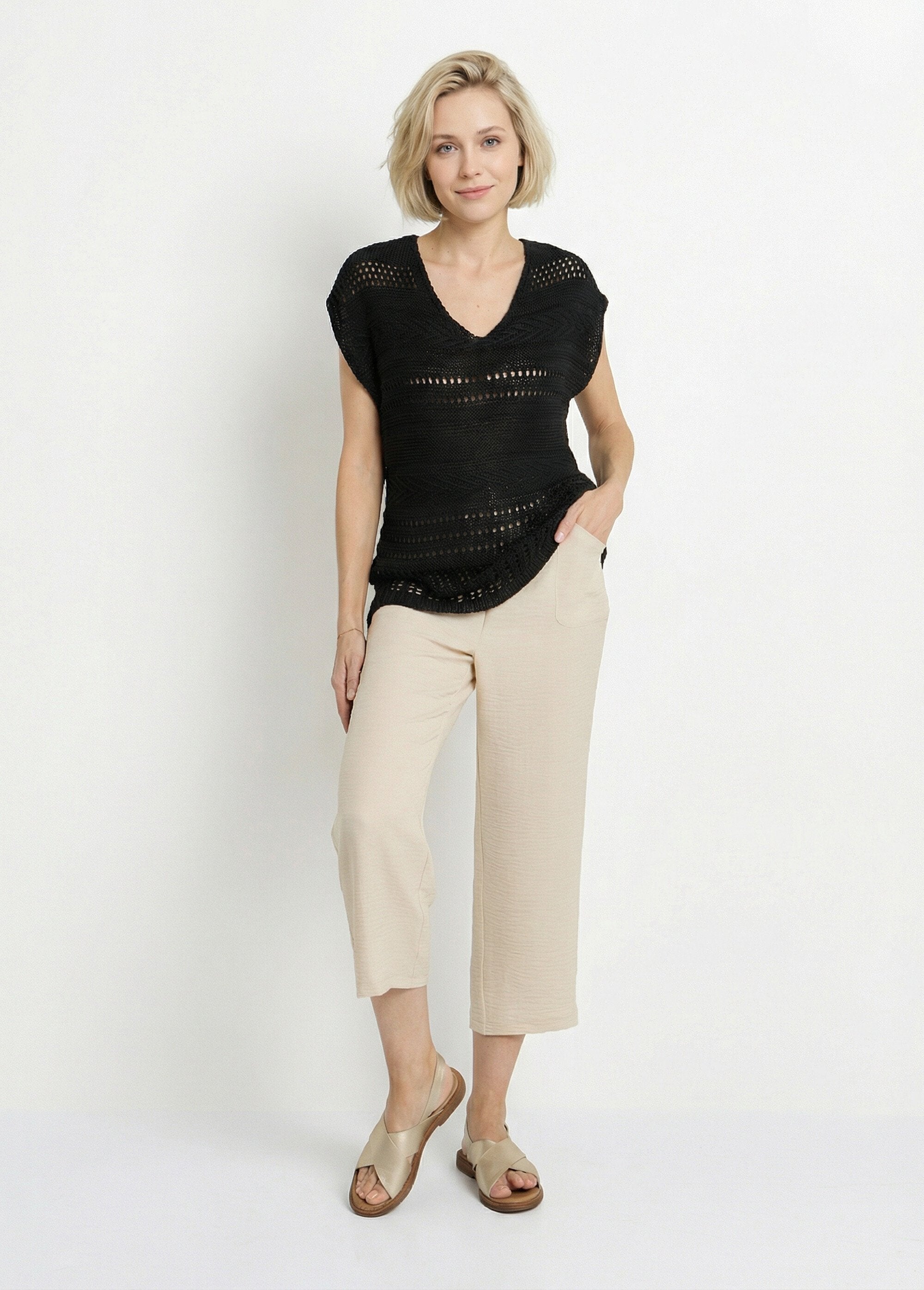 Jersey_de_punto_grueso_de_manga_corta_Negro_SF1_slim