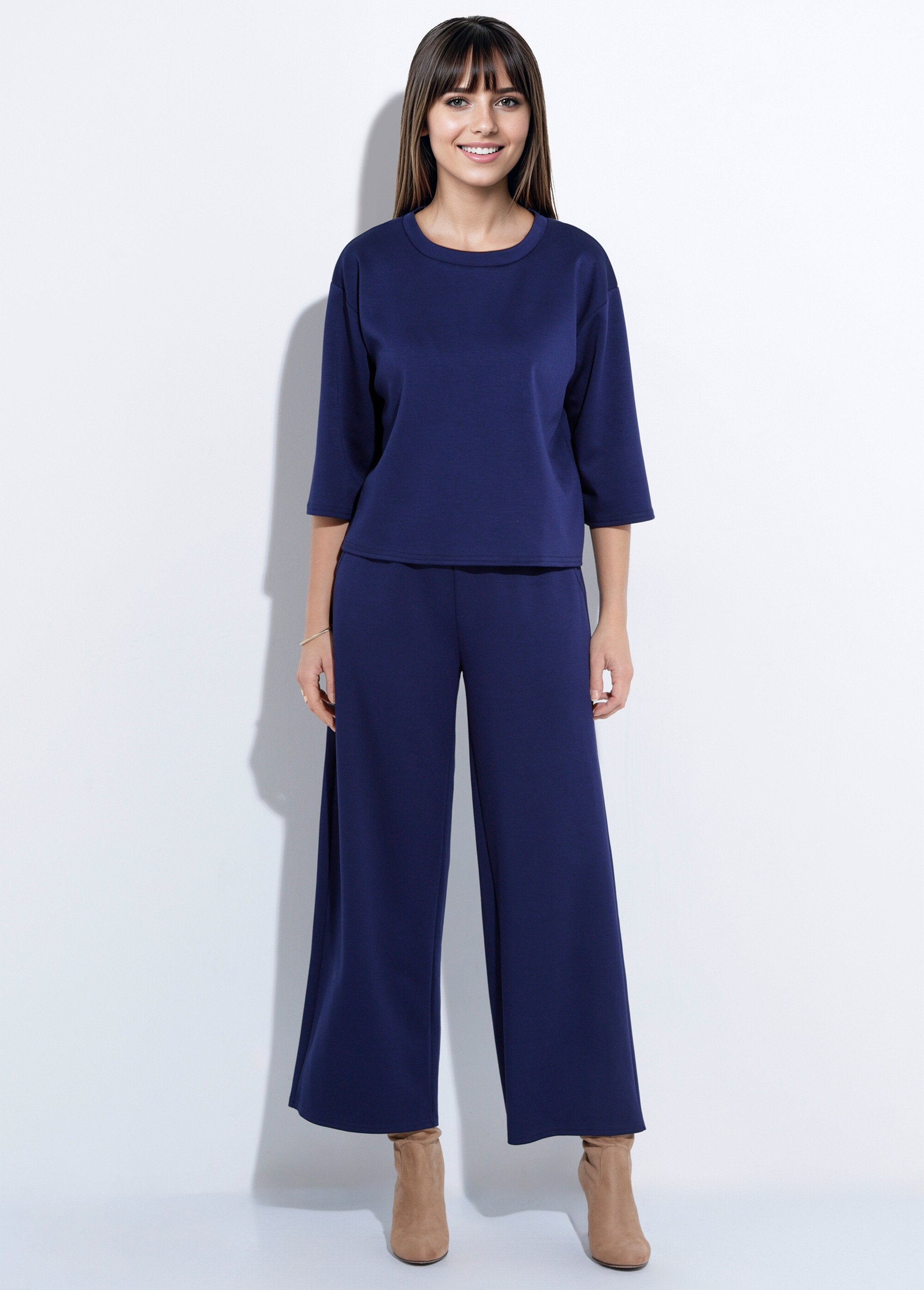 Sudadera_de_corte_cómodo_con_mangas_3/4_Marina_SF1_slim