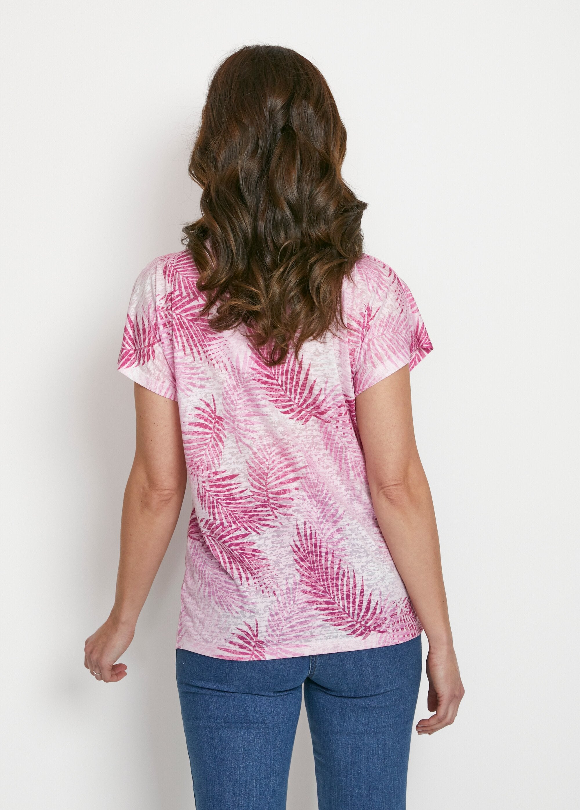 Camiseta_corta_punto_devoré_estampada_Rosa_DO1_slim