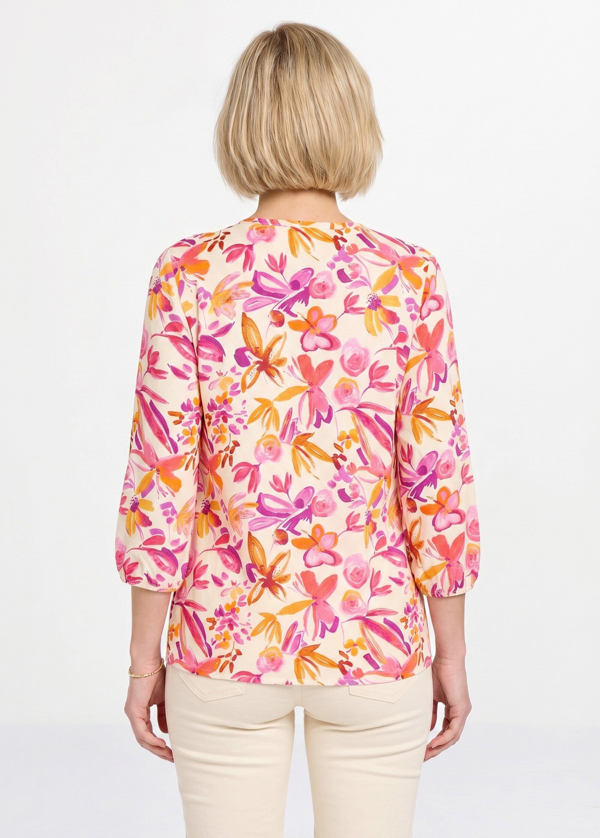 Túnica_floral_larga_y_suelta_con_mangas_3/4_naranja_y_rosa_DO1_slim