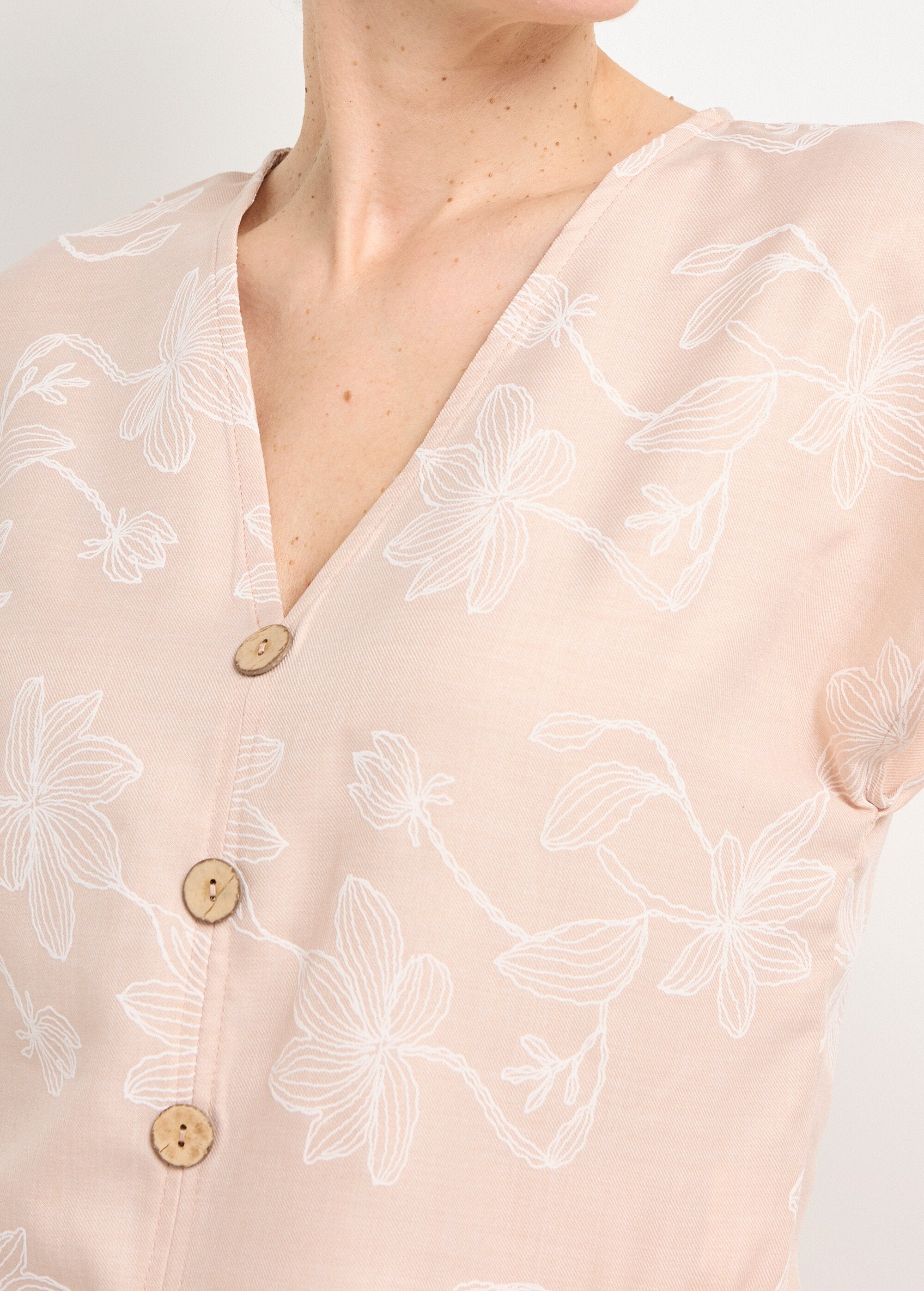 Tunique_sérigraphies_fleurs,_à_nouer_Beige_DE1_slim